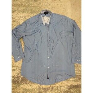 Report Collection Performance Shirt Mens Sz 2XL Blue Striped Way Stretch Slim